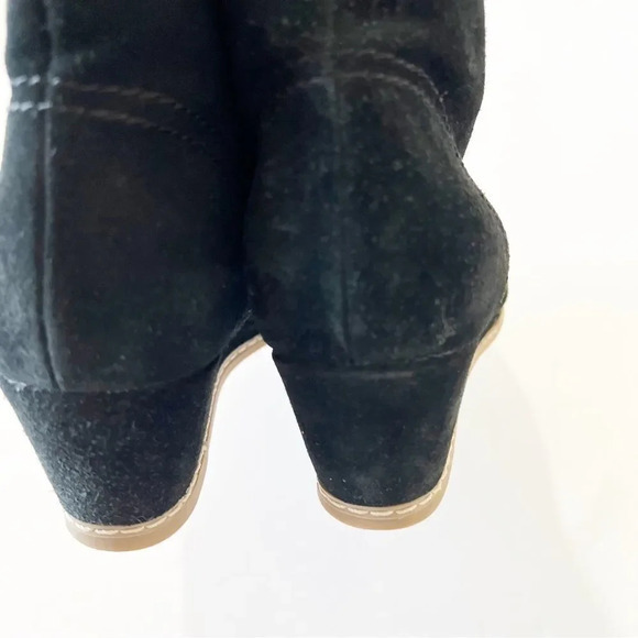 Bjorndal Rachel Black Suede Wedge Ankle Boots Women’s Size 7 Lace Up Bootie Boot - Picture 8 of 11